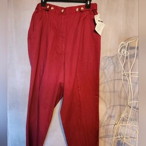Vintage Hunters Run High Waist Pleated Baggy Pants 80s NWT